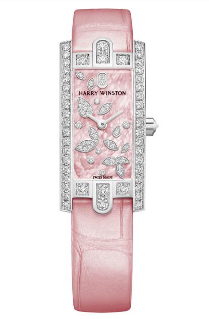 Harry Winston Avenue C Mini Lily Cluster Pink AVCQHM16WW055 watch replica